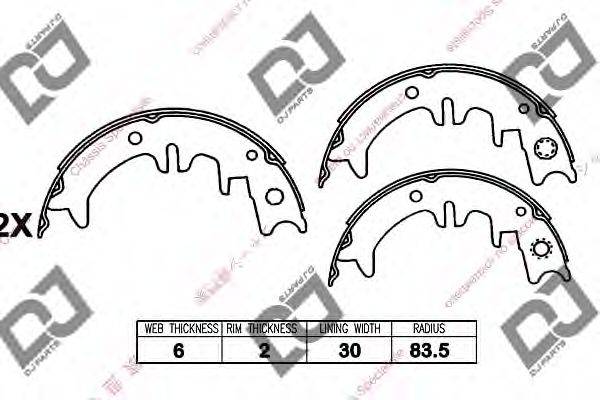 Комплект тормозных колодок BS1220 DJ PARTS