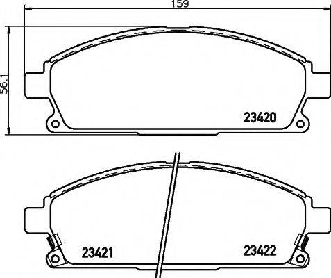 23420/16,5мм Тормозные колодки PAGID T1273 PAGID