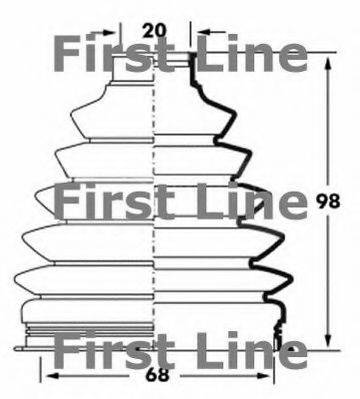 Пыльник, приводной вал FCB6052 FIRST LINE