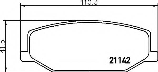 Комплект тормозных колодок, дисковый тормоз 8DB 355 006-161 HELLA