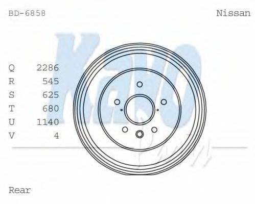 Тормозной барабан BD-6858 KAVO PARTS