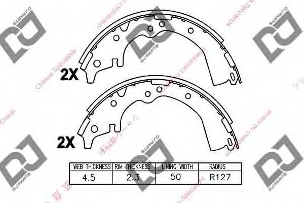 Комплект тормозных колодок BS1044 DJ PARTS