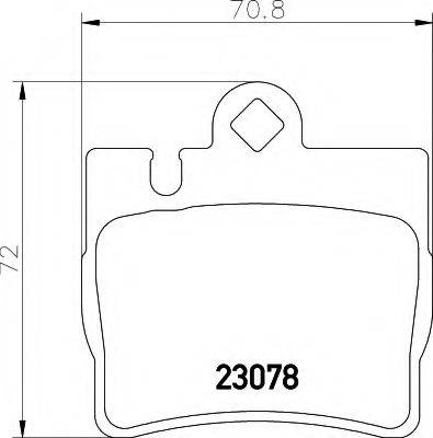 Комплект тормозных колодок, дисковый тормоз 8DB 355 008-711 HELLA