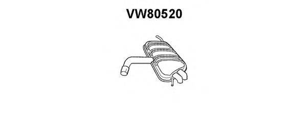 Глушитель выхлопных газов конечный VW80520 VENEPORTE