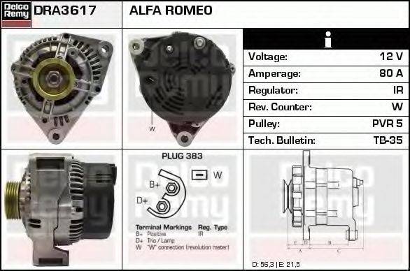 Генератор DRA3617 REMY