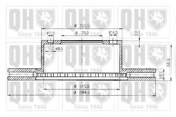 Тормозной диск BDC3201 QUINTON HAZELL