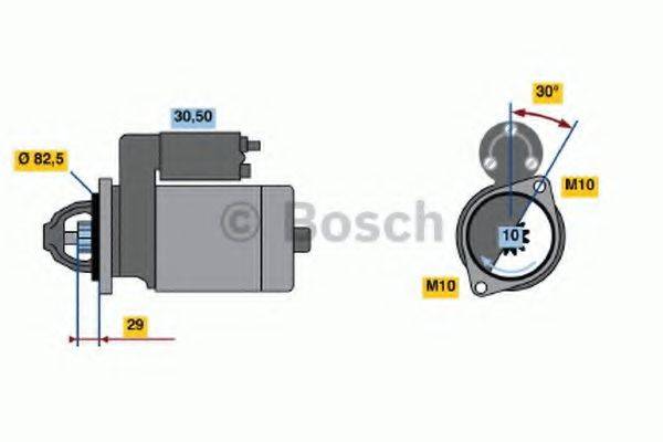 Стартер 0 986 016 390 BOSCH