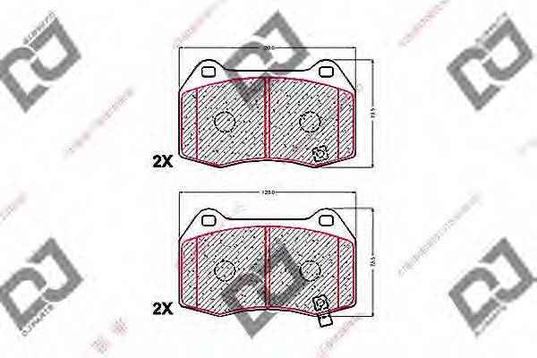 Комплект тормозных колодок, дисковый тормоз BP1528 DJ PARTS