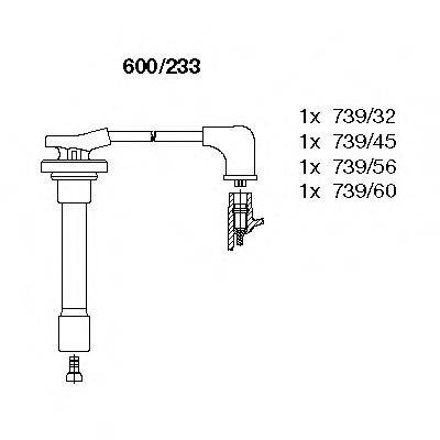 Комплект проводов зажигания 600/233 BREMI