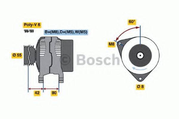 Генератор 0 986 038 650 BOSCH