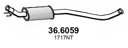 Средний глушитель выхлопных газов 36.6059 ASSO