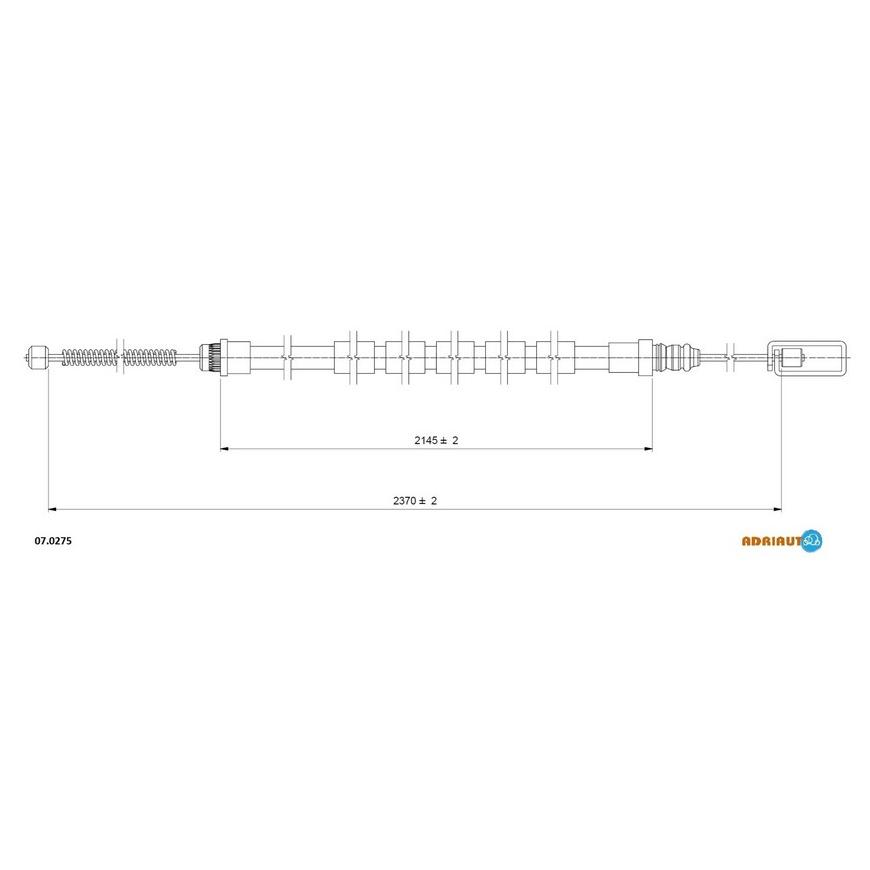 Трос стояночного тормоза Jumpy 07.0275 ADRIAUTO