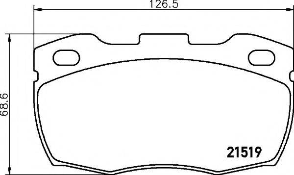 Комплект тормозных колодок, дисковый тормоз 8DB 355 012-871 HELLA PAGID