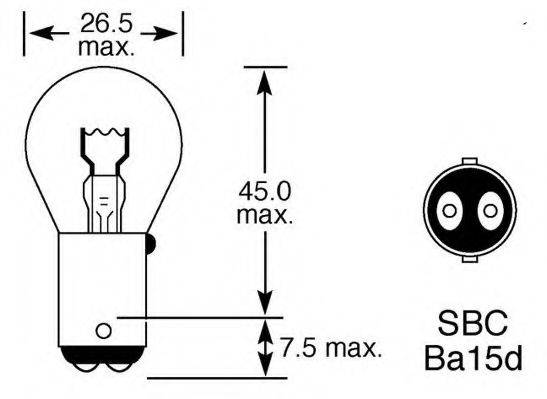 Лампа накаливания LLB346 LUCAS ELECTRICAL