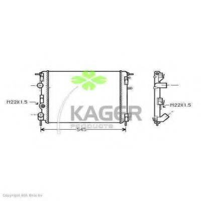 Радиатор, охлаждение двигателя 31-0979 KAGER