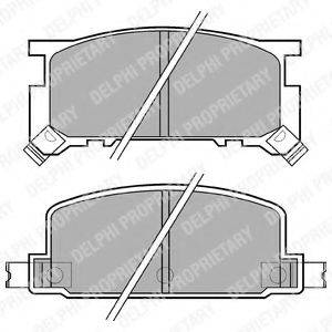 Комплект тормозных колодок, дисковый тормоз LP634 DELPHI