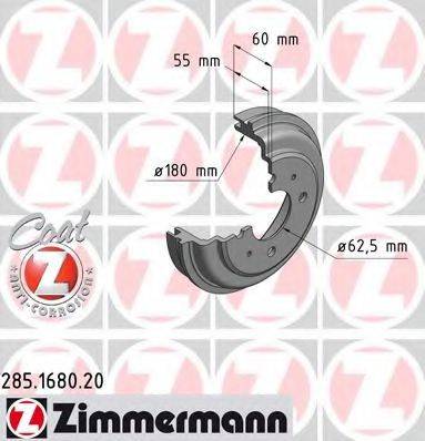 Тормозной барабан 285.1680.20 ZIMMERMANN