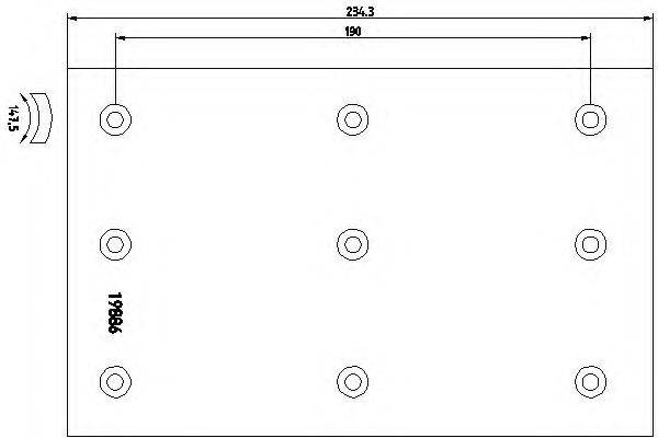 Колодка тормозной накладки 19886 TEXTAR