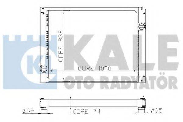 Радиатор, охлаждение двигателя 262700 KALE OTO RADYATOR