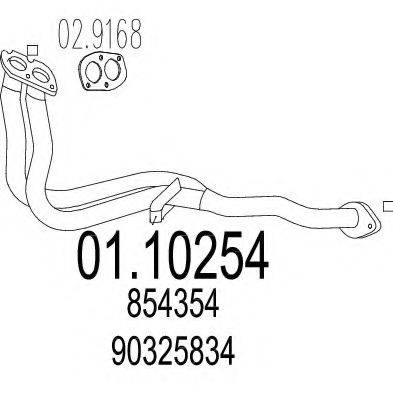 Труба выхлопного газа 01.10254 MTS