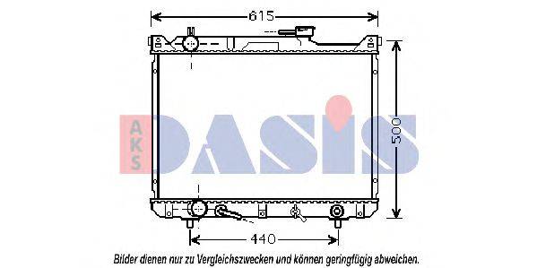 Радиатор, охлаждение двигателя 320023N AKS DASIS