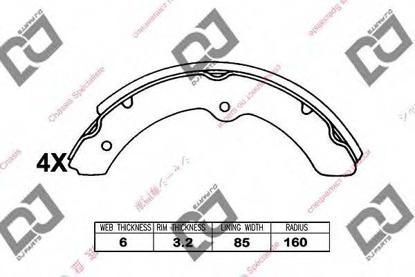 Комплект тормозных колодок BS1185 DJ PARTS