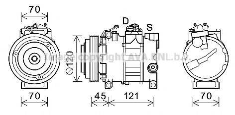 Компрессор, кондиционер AIK379 AVA QUALITY COOLING