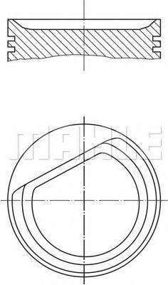 001 24 01 MAHLE ORIGINAL Поршень 001 24 01 MAHLE ORIGINAL