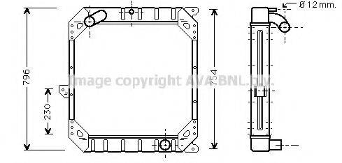 Радиатор, охлаждение двигателя ME2102 AVA QUALITY COOLING