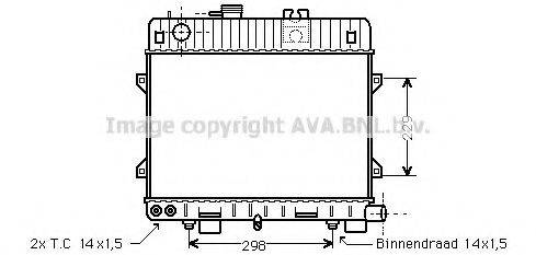 Радиатор, охлаждение двигателя BW2072 AVA QUALITY COOLING