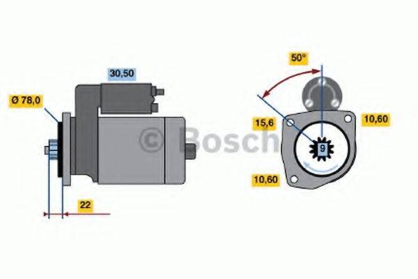 Стартер 0 986 016 171 BOSCH