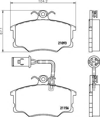 21156/17,4мм Тормозные колодки PAGID T5034 PAGID