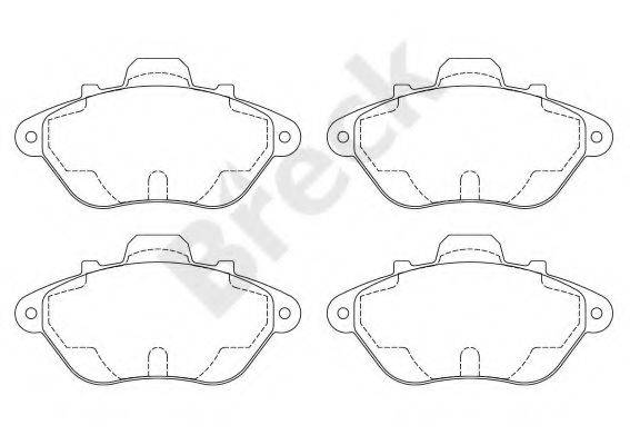 Комплект тормозных колодок, дисковый тормоз 21298 00 701 10 BRECK