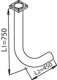 Труба выхлопного газа 21106 DINEX