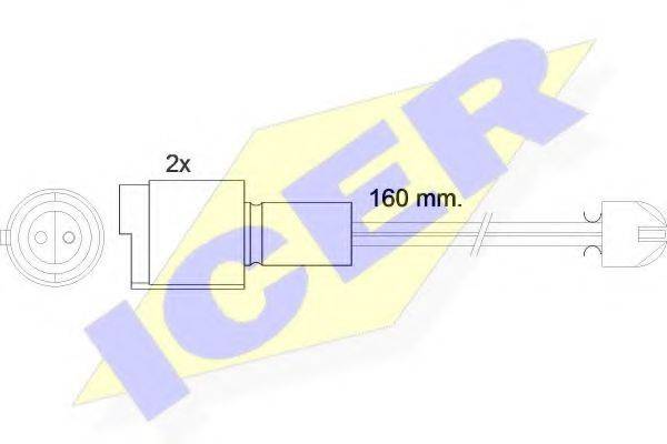 Сигнализатор, износ тормозных колодок 610090 E C ICER