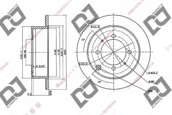 Тормозной диск BD1037 DJ PARTS