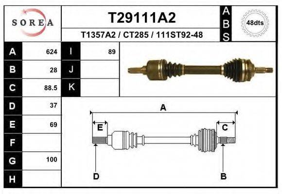 Приводной вал T29111A2 EAI