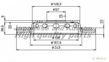 Тормозной диск 0990-6030 ASHUKI