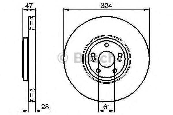 Тормозной диск 0 986 478 972 BOSCH