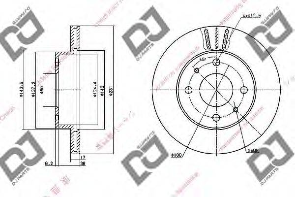 Тормозной диск BD1074 DJ PARTS