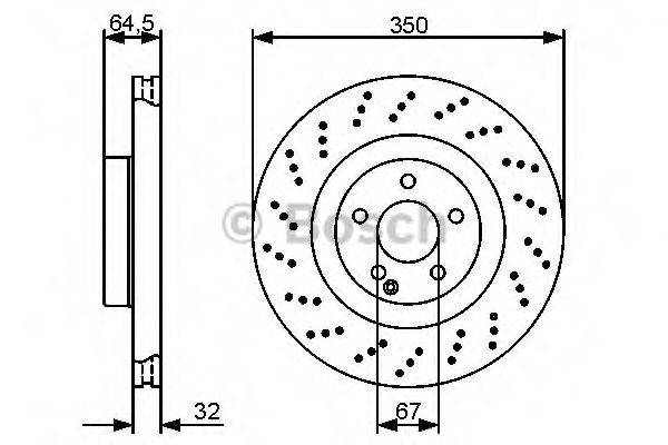 Тормозной диск передний 0 986 479 412 BOSCH