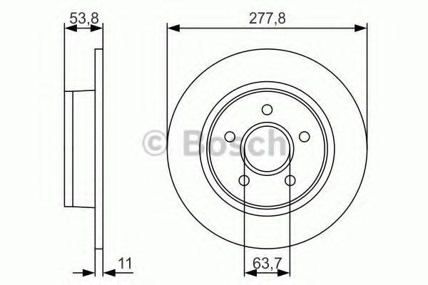 Тормозной диск 0 986 479 S51 BOSCH