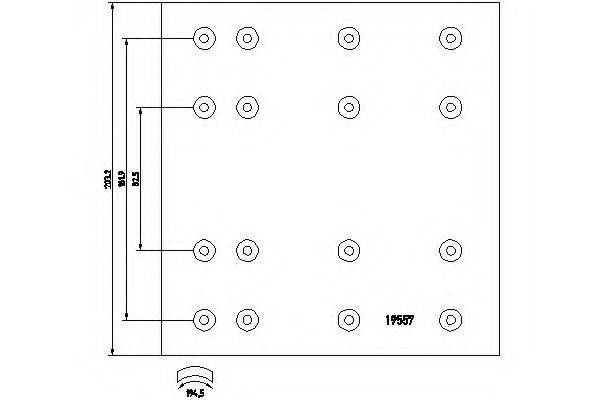 Колодка тормозной накладки 19557 TEXTAR