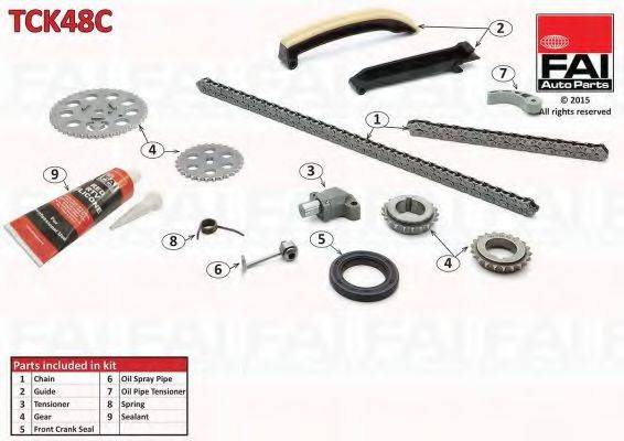 Комплект цепи привода распредвала TCK48C FAI AutoParts