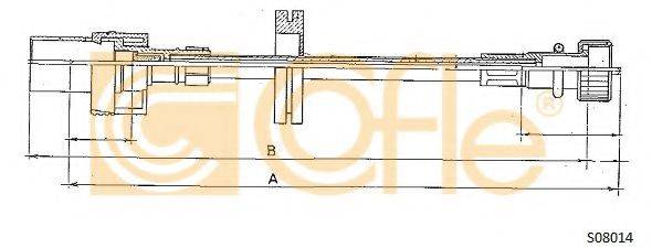 Тросик спидометра S08014 COFLE