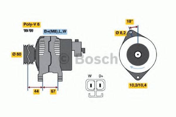 Генератор 0 986 043 981 BOSCH