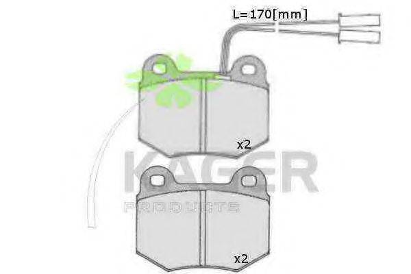 Комплект тормозных колодок 35-0193 KAGER