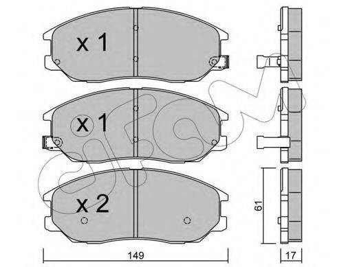 Комплект тормозных колодок, дисковый тормоз 822-633-0 CIFAM