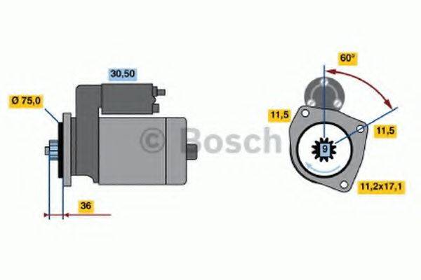 Стартер 0 986 013 581 BOSCH