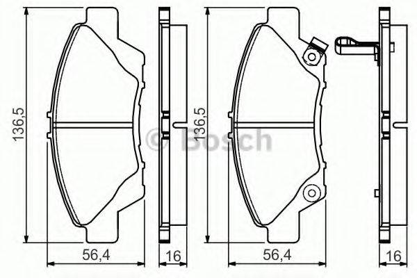 Комплект тормозных колодок, дисковый тормоз 0 986 495 154 BOSCH